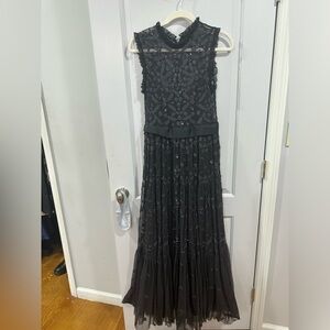 Size 8 Needle & Thread navy and black sleeveless gown